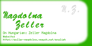 magdolna zeller business card